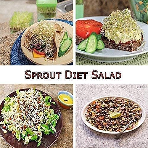 Wazdorf Sprout Maker - Plastic Grocery Container Sprouted Grains Seeds Dal Channa Chole Ragi Organic Sprouting Jar, For Sprouted